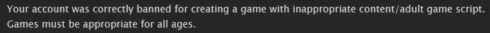 yiny_ng's tweet photo. roblox: we don't moderate private games and code that cannot be seen
me: writes bad words in code comments
also roblox: https://t.co/x4oRiBmec1