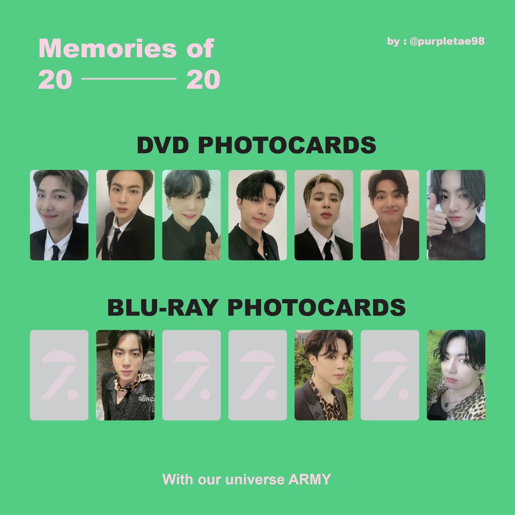 BTS memories 2020 BluRay トレカ