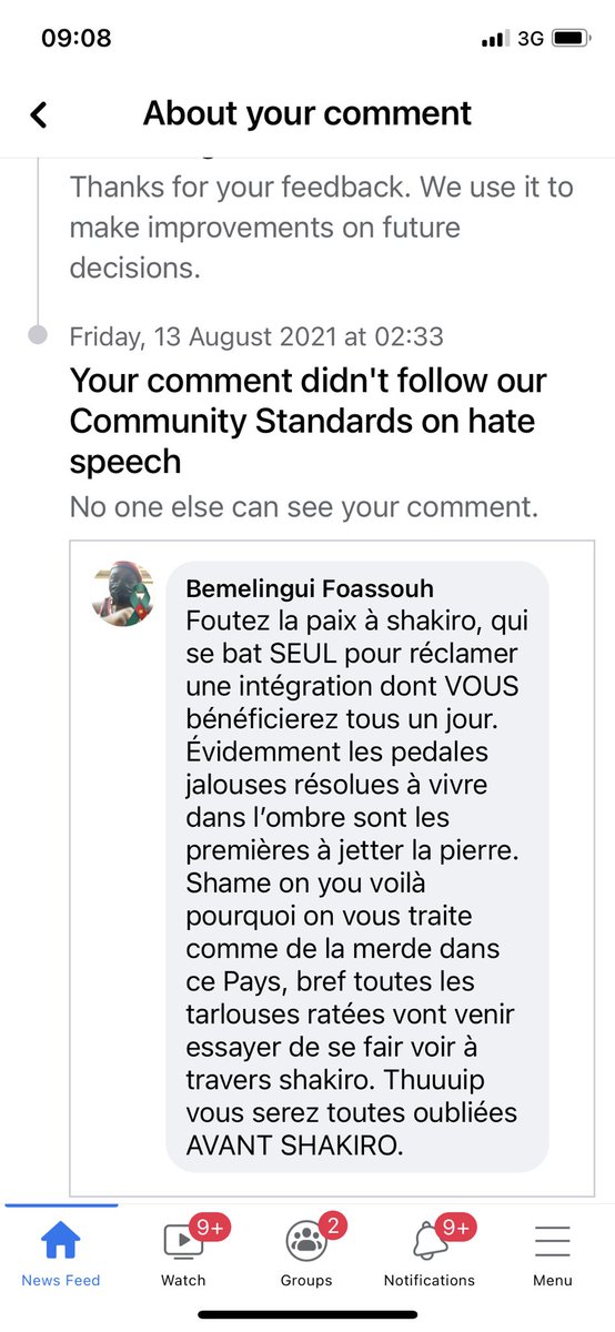 Cosmopolitan_50's tweet photo. LoL, responding to #homophobic posts is penalized by @facebook, the question is if #Facebook has more affinity with #homophobia than they want to admit. #stophomophobia #translivesmatter #gaylivesmatter https://t.co/z4XTGxxBiD