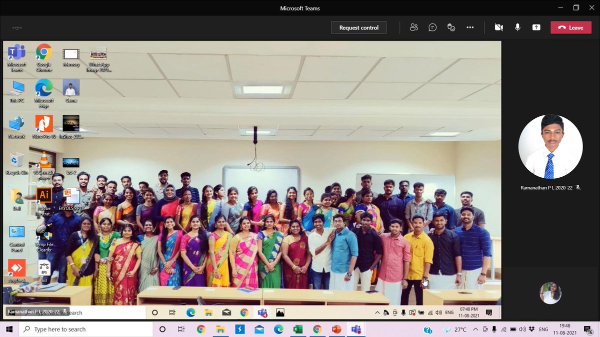 Gnanambschool's tweet photo. Farewell to Fayols via Microsoft Teams #GSBUNITE https://t.co/3iQn3mnMdq