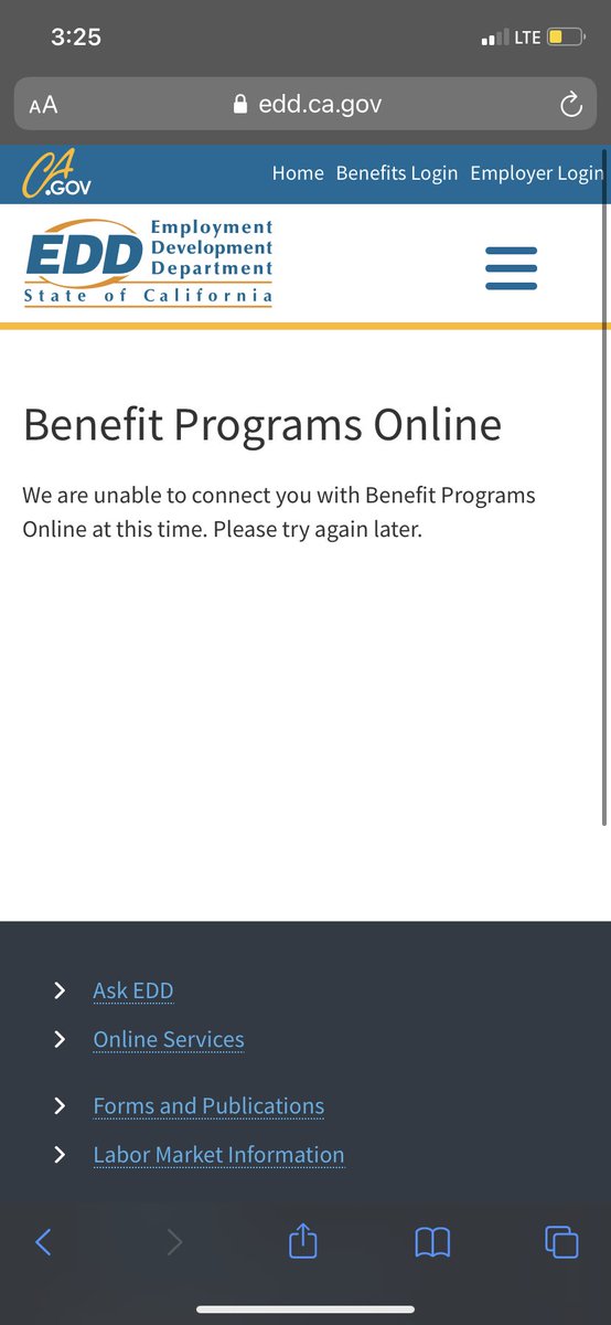 MartzTravis88's tweet photo. How do y’all at @CA_EDD know that millions of people are set to certify on Sundays, in a pandemic, during the weekend when the office is closed, but let the site stay down without the slightest explanation yet still posting tweets? # unemployment #caedd #edd #COVID19 #LosAngeles https://t.co/6hjzJA7GPc