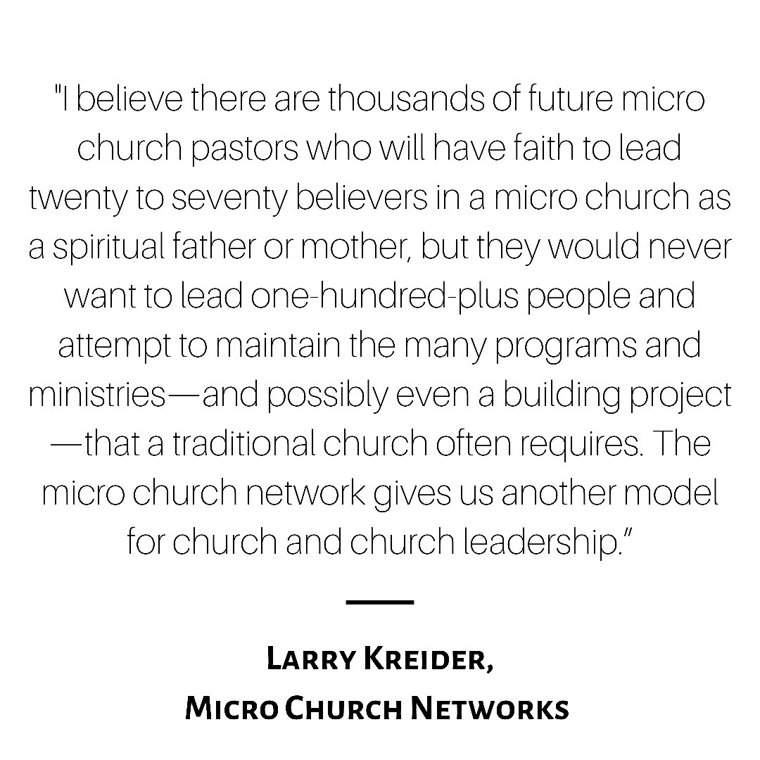 breemills's tweet image. Loving Larry Kreider’s Book “Micro Church Networks: A Church for a New Generation” #microchurch #churchplanting