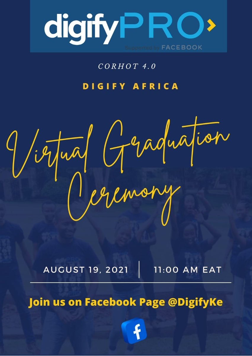 newtoncarlos_'s tweet photo. Congratulations π
to my fellow #digifyafrica graduates from Kenya, Nigeria and South Africa.
Join us this week, August 19th for the #DigifyKE #digifyafrica 2021 Graduation
Streaming live on @DigifyKE Facebook Page. https://t.co/w0HA1FSTCi