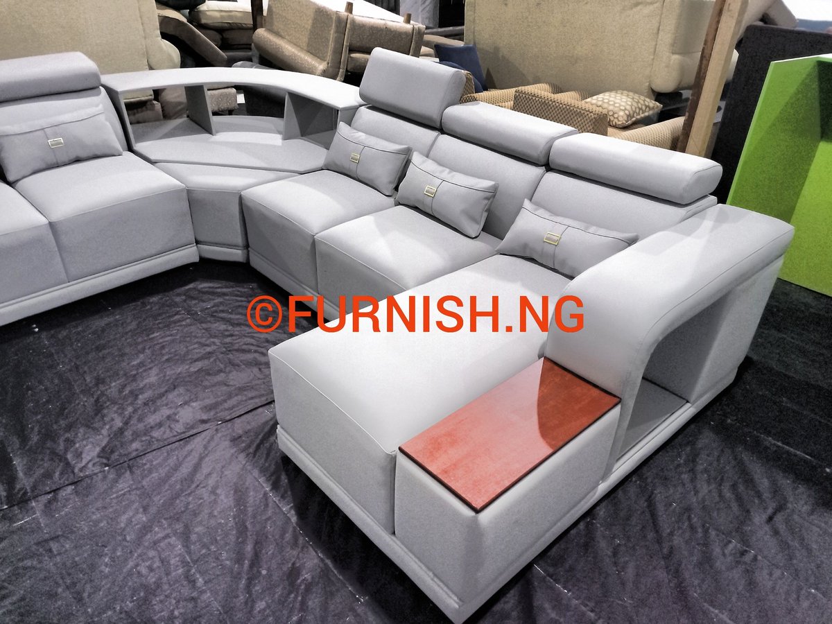 _ndianabasi's tweet photo. This sofa set features metal springs and high-quality memory foams for the seats, high-quality semi-skin leather, adjustable headrests, and our expert workmanship. The trickiest part of this sofa set was the thick welt (cylindrical base) separating the base and seat. https://t.co/8zCUDC7AY6