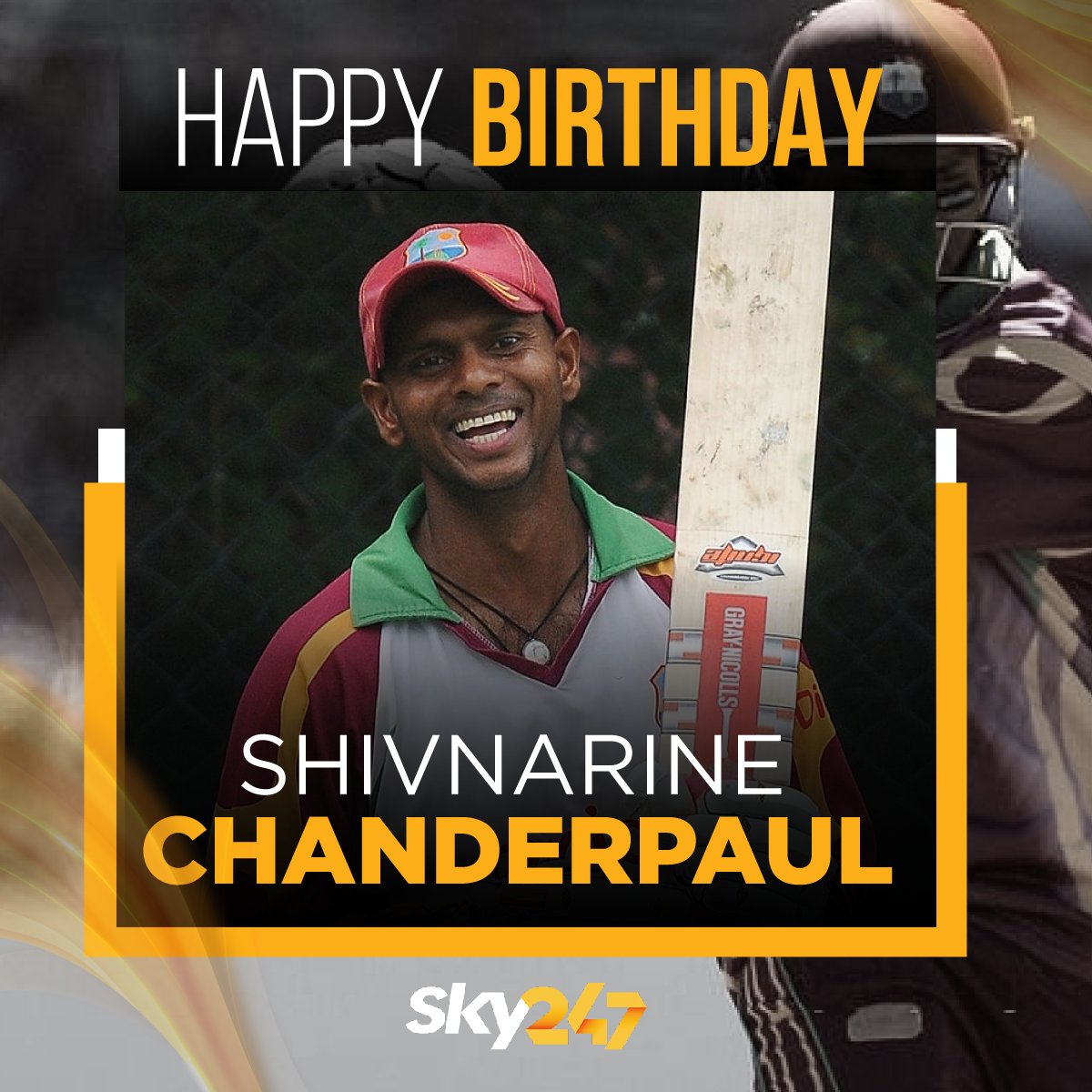 Wishing legend Shivnarine Chanderpaul a very happy birthday.    