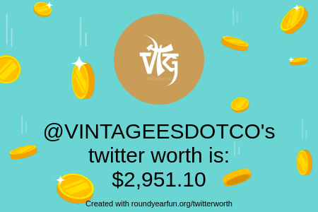 VINTAGEESDOTCO's tweet photo. My Twitter worth is: $2,951.10

Find yours with https://t.co/uVG8zus0eS

⠀ https://t.co/rjlCQacAOr
