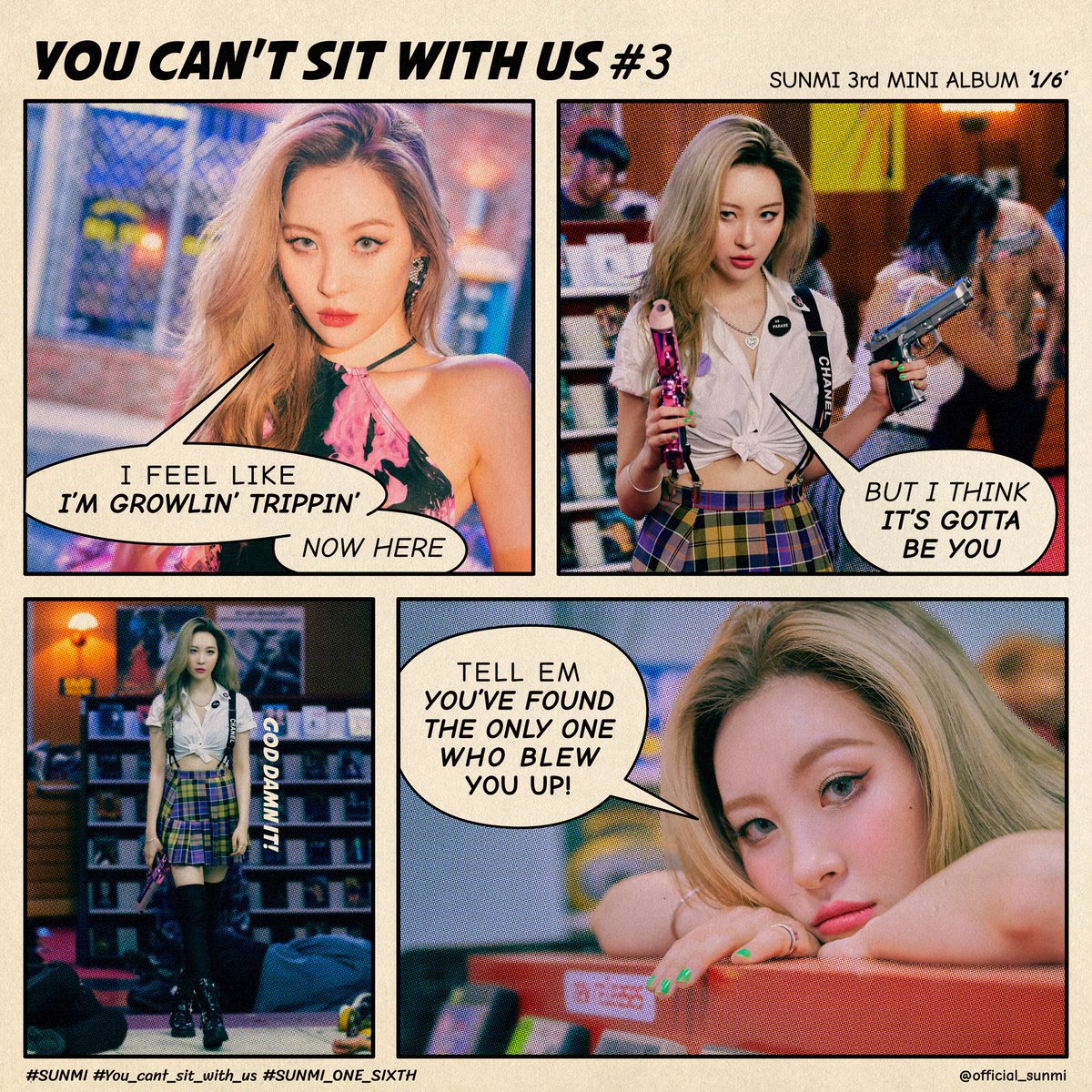 SUNMI 1/6 / You Can't Sit With Us Official Photocard (US