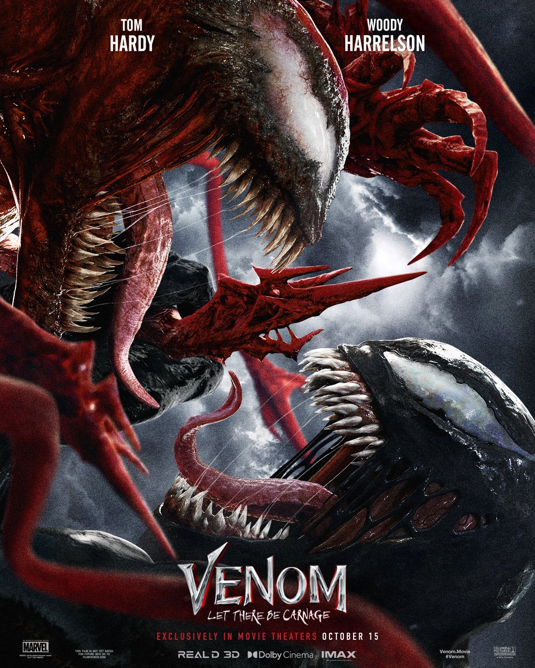 Sony Pictures on X: "#Venom vs. #Carnage. The face-off begins exclusively  in movie theaters October 15. #Venom: Let There Be Carnage  https://t.co/91kyusefbj" / X