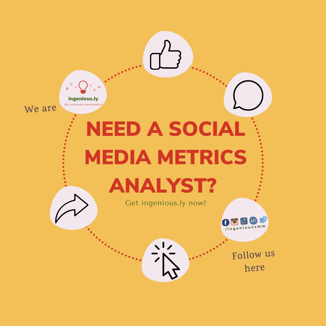 ingeniousSMM's tweet image. 𝐍𝐞𝐞𝐝 𝐚 𝐒𝐨𝐜𝐢𝐚𝐥 𝐌𝐞𝐝𝐢𝐚 𝐌𝐞𝐭𝐫𝐢𝐜𝐬 𝐀𝐧𝐚𝐥𝐲𝐬𝐭? 🙋‍♀️
If you want to know more, do not hesitate to talk with us here 👉 m.me/ingeniousSMM
#marketingmonday #businessleader #socialmediastrategy #digitalmarketing #igenioussmm #socialmediabenefits