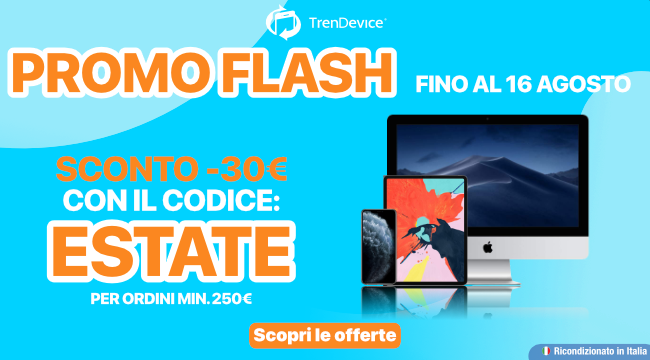 TrenDevice's tweet photo. Ultime ore per usufruire del codice sconto ESTATE
30€ di Sconto per te, per ordine minimo di 250 euro.
Scopri le offerte su https://t.co/z5pscFGlOl
------ #sconti #offerte #coupon #ricondizionati https://t.co/3yXBGeObaE
