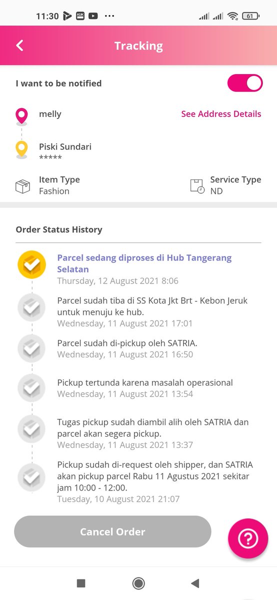 PiskiSundari's tweet photo. @anteraja_id tolong segera ditangani parah bgt pengiriman molor sampai 5 hr terhitung pickup dari tabggal 11! Kacau bgt dihub tangsel saya sudah sering hilang dsini! Mohon di cek anggota kurir dan sortir di hub tangsel!&amp; ini terjadi lagi sampai saat ini belum ada perubahan status https://t.co/QDjEEMjlDA