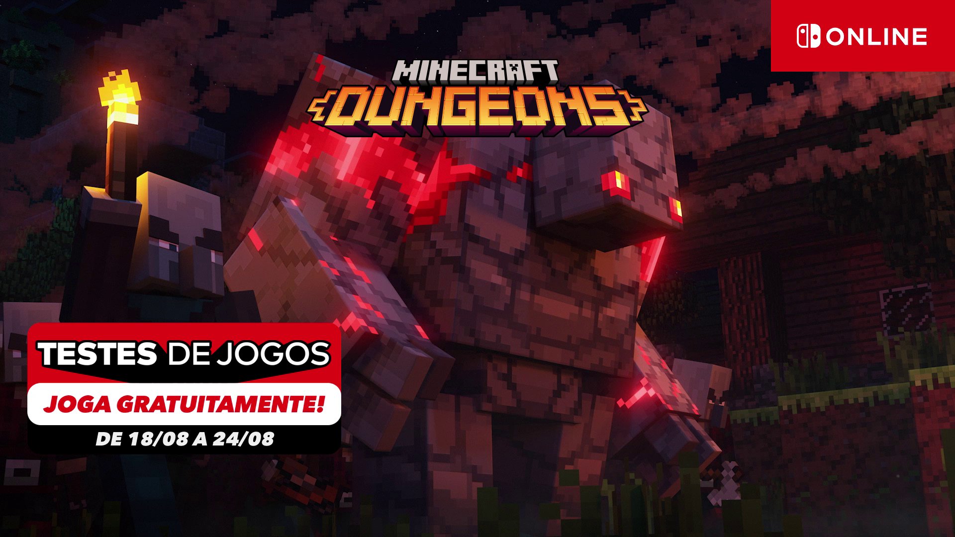 Nintendo Portugal on X: Os membros do Nintendo Switch Online podem agora  jogar #Minecraft Dungeons gratuitamente com esta versão de teste!  Descarreguem já o Jogo de Teste e estejam a postos para