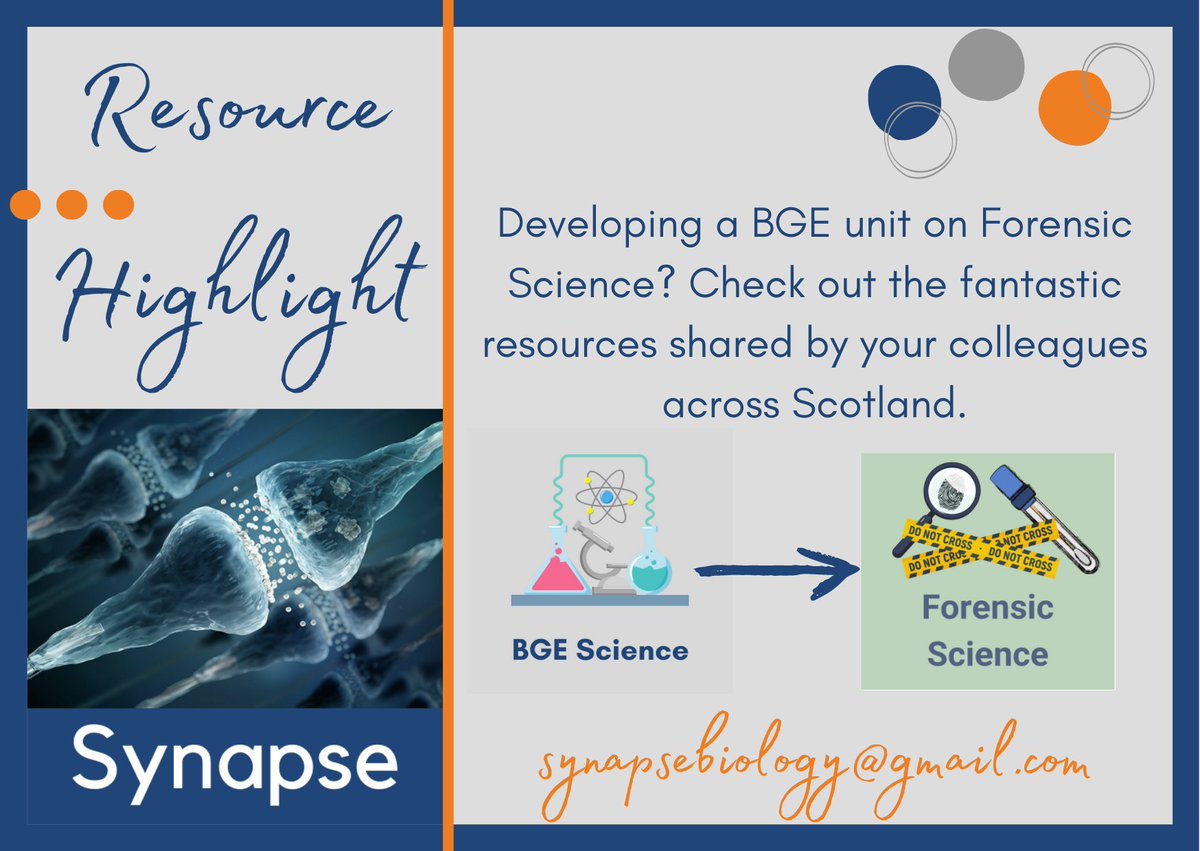 Resource Highlight: If you're developing a new BGE unit on Forensic Science, take a look at the resources on Synapse.