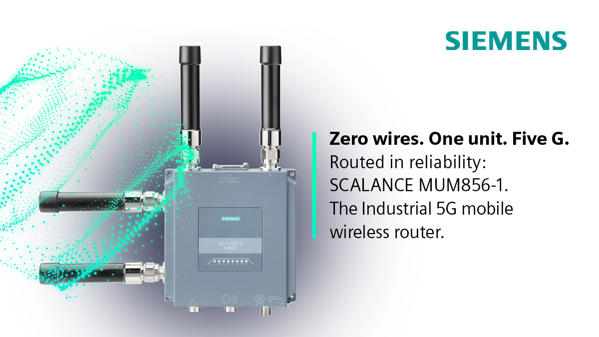 Siemens Industry on X: "Our brand new #Industrial5G mobile is your enabler to #Industry40 and #IIoT. Discover SCALANCE MUM856-1 👉 https://t.co/jheE1y5lC1 https://t.co/ICh7g0hTf5" /