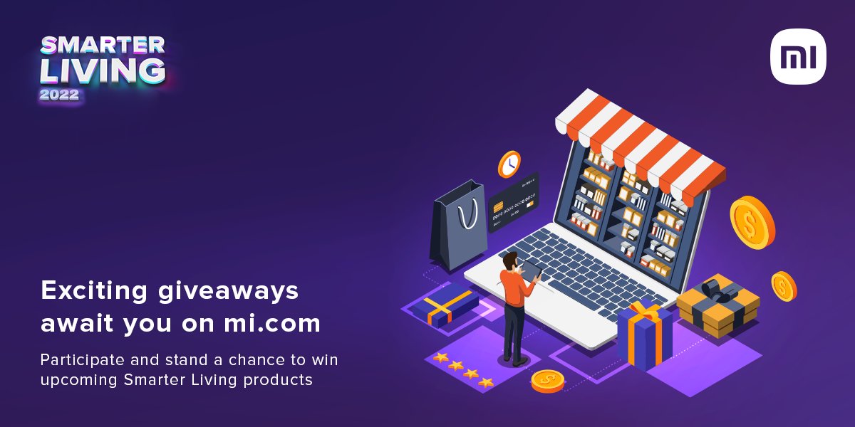 XiaomiIndia's tweet image. #SmarterLiving2022 brings with it exciting products and some super cool giveaway contests 🎁
Check them out here: bit.ly/SL2022
To participate, quote tweet with your answer, with #FuturelsSmart #SmarterLiving2022