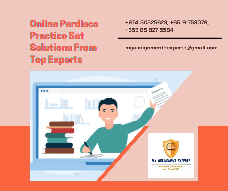 my_experts's tweet image. Perdisco Practice Set Solutions From Ph.D. Australia Experts
More information - bit.ly/3iMMdwy
#perdiscopracticesetsolutions
#perdiscopracticeset