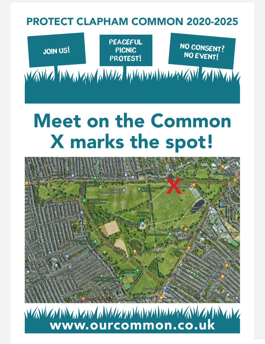 ClaphamCommon1's tweet photo. JOIN US - #PROTECTCLAPHAMCOMMON!!! STOP LAMBETH COUNCIL FROM HOLDING ILLEGAL EVENTS ON OUR COMMON! @aled_rj @_RichardField_ @IanHart14 @CllrTimBriggs @JoeCorryRoake @cllrbray @cllrhaselden @wellbelove @MarshadeCordova @LeonieC @FloEshalomi @helenhayes_ @BellRibeiroAddy https://t.co/xBWwTs4NQR