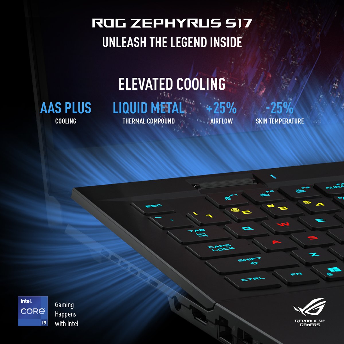 ASUS_ROG_ID's tweet image. Pendekatan AAS Plus membuka masukan 12mm besar di belakang keyboard mekanis optik, menarik udara sejuk dari atas untuk meningkatkan pendinginan dan mengurangi kebisingan.

Info lengkap produk baca di: bit.ly/3s9mSzX

#ROGisMine #ROGZephyrus #ROGZephyrusS17