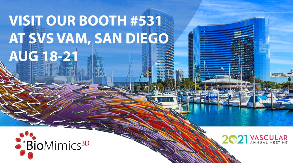 veryanmed1's tweet photo. Visit the Veryan booth (#531) at SVS VAM, San Diego, and speak to one of the team about our BioMimics 3D Vascular Stent. Register here: https://t.co/h1l04lsMXU
#VAM21 #PAD #CLI #BioMimics https://t.co/81yzvDliUS