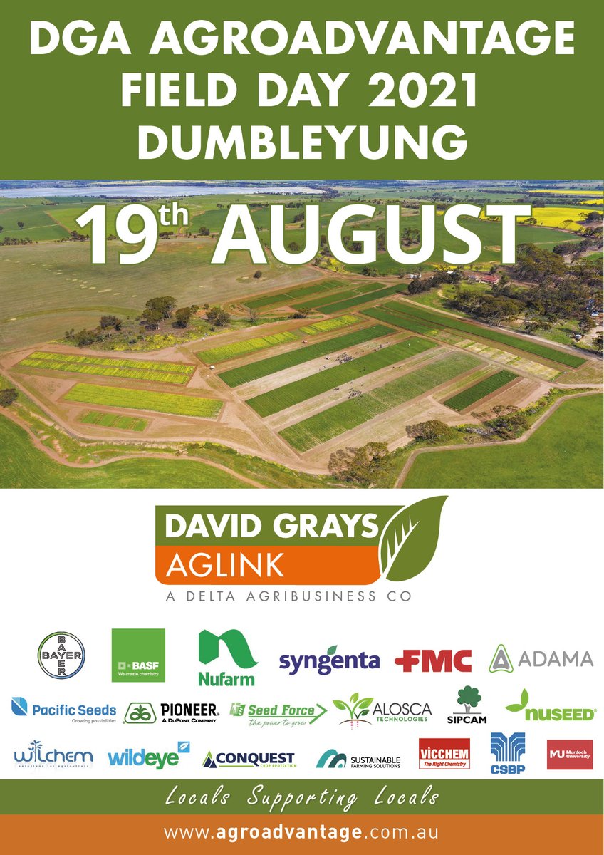 Delta Agribusiness WA (@deltaagwa) on Twitter photo DGA Field Day 2021, This Thursday 19 August Dumbleyung!
Contact your local DGA Agent for more info and to register your interest.
<a href="/SyngentaANZ/">Syngenta ANZ</a> <a href="/BASFAgro/">BASF Agricultural Solutions</a> <a href="/Bayer4Crops/">Bayer | Crop Science</a> <a href="/FMCANZ/">FMC ANZ</a> <a href="/CQCropProtect/">Conquest Crop Protection</a> <a href="/CSBP/">SBP</a>
#agriculture #agroadvantage #ausag #LocalsSupportingLocals #davidgraysaglink DGA Field Day 2021, This Thursday 19 August Dumbleyung!
Contact your local DGA Agent for more info and to register your interest.
<a href="/SyngentaANZ/">Syngenta ANZ</a> <a href="/BASFAgro/">BASF Agricultural Solutions</a> <a href="/Bayer4Crops/">Bayer | Crop Science</a> <a href="/FMCANZ/">FMC ANZ</a> <a href="/CQCropProtect/">Conquest Crop Protection</a> <a href="/CSBP/">SBP</a>
#agriculture #agroadvantage #ausag #LocalsSupportingLocals #davidgraysaglink