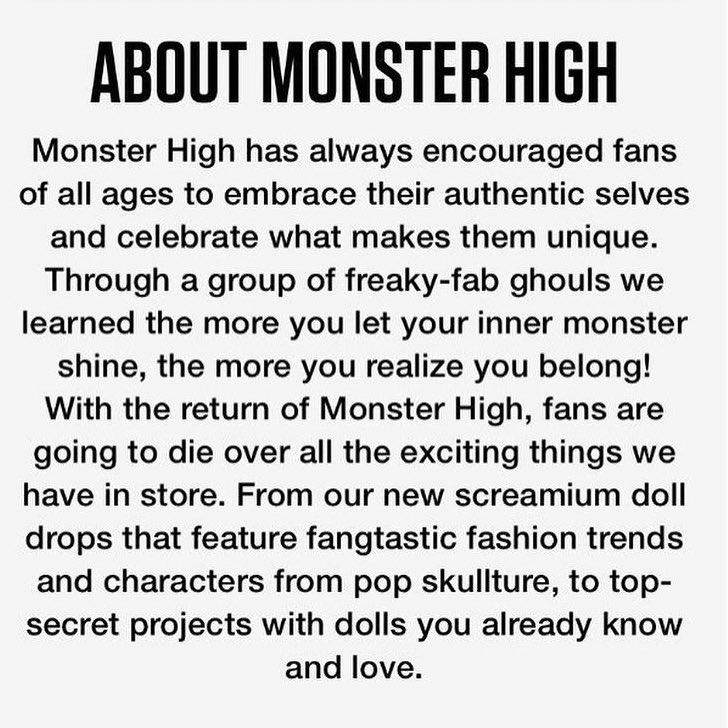 MHCrav3's tweet photo. NEW PARAGRAPH ON THE MATTEL CREATIONS SITE!!! https://t.co/RBFRBOjkbM