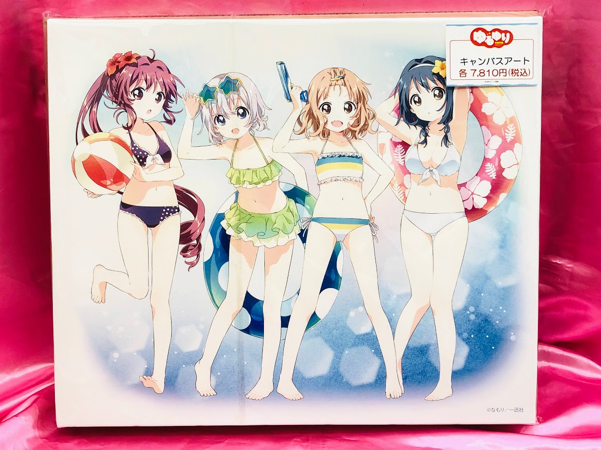 ゆるゆり生徒会(水着イラスト) アートグラフ ゆるゆり購買部＞ゆるゆり F6キャンバスアート【生徒会水着】【2
