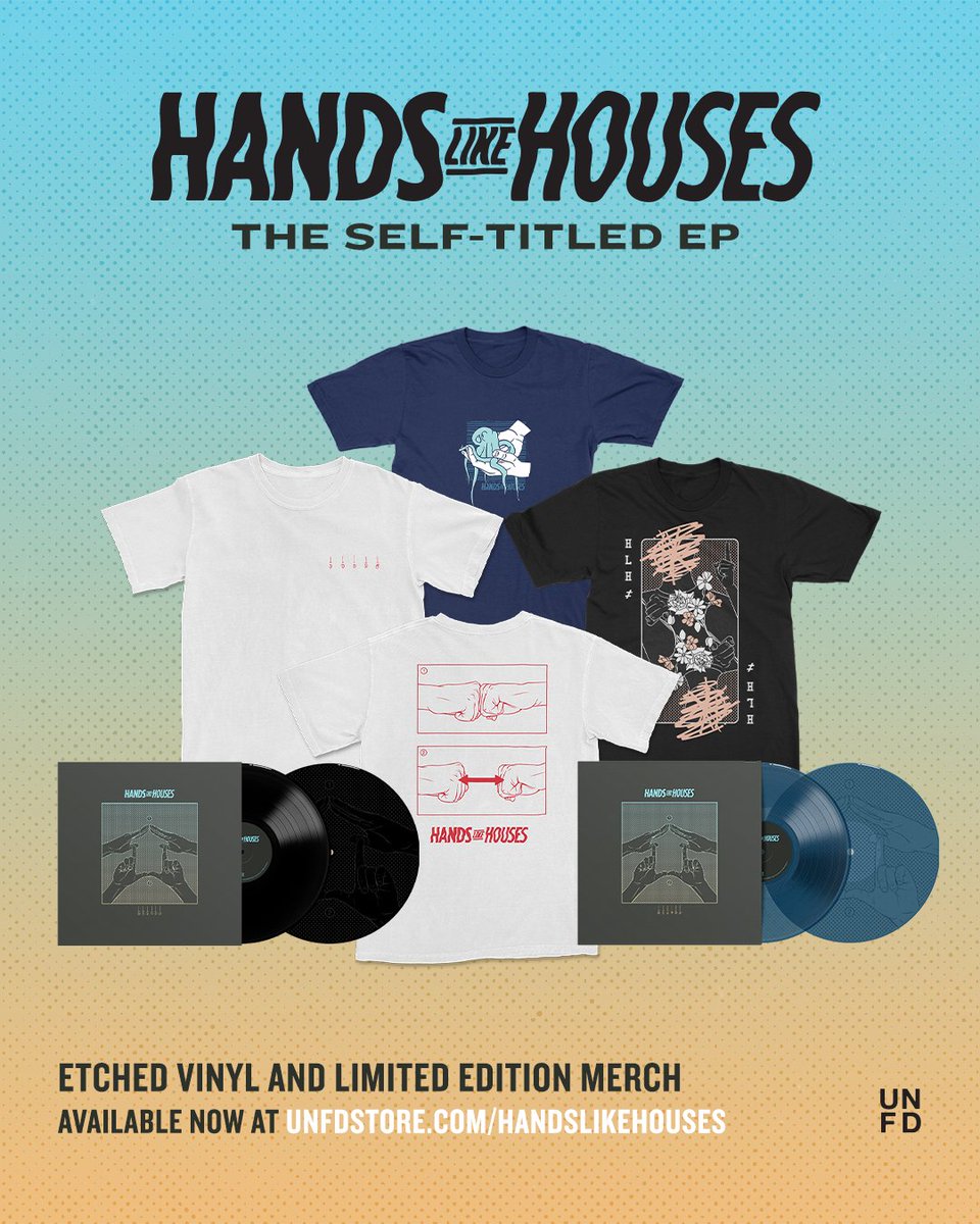 .@handslikehouses' self-titled EP is available on vinyl now! pick up a copy @ unfdstore.com/handslikehouses now