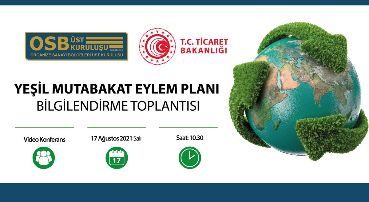 Osbuk_org's tweet photo. 📢📢

OSBÜK ile Ticaret Bakanlığı tarafından Yeşil Mutabakat Eylem Planı Bilgilendirme Toplantısı yapılacak.

Haber: https://t.co/grgr5eABBD

@ticaret https://t.co/SZGdlSYUru