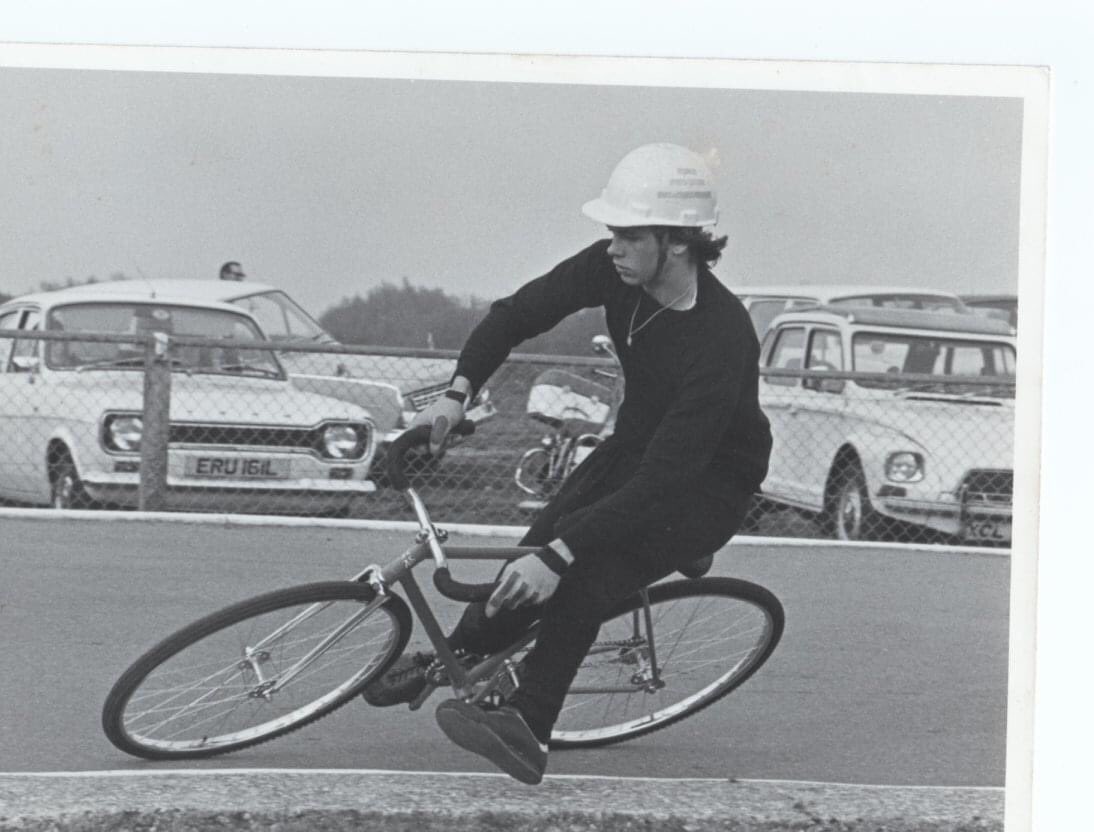 Bournemouth Cycle Speedway Club 60th Anniversary Reunion at the <a href="/PooleCSC/">Poole Cycle Speedway</a> track this Saturday (21 August) from 2 pm. Poole hosting Ade Gale Veteran Laurels at the same time. Come and catch up with the gang and enjoy some nostalgia. Photo: Phil Gard in tarmac action.