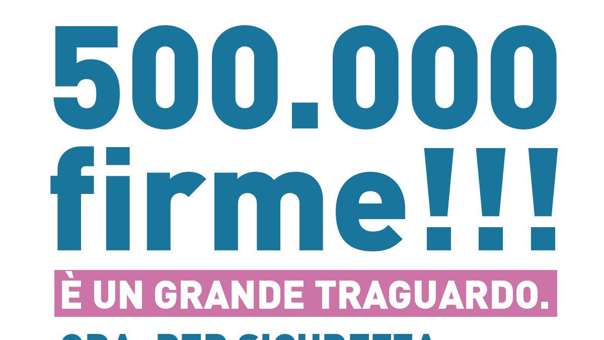 ass_coscioni's tweet image. +++ oltre 500.000 persone hanno firmato il #ReferendumEutanasiaLegale ! +++
Andiamo avanti, verso le 750.000 firme.