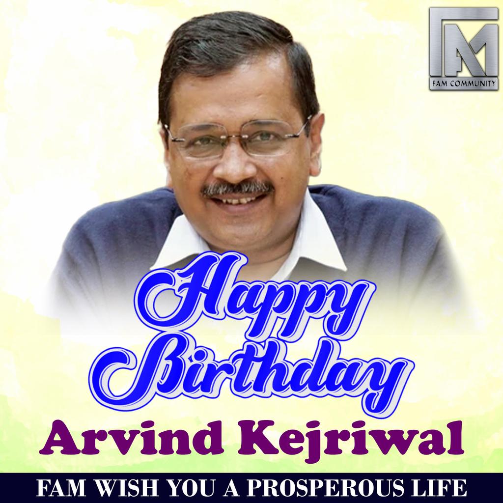 Today Sir Arvind kejriwal Birthday 
Many Many Happy Returns of the Day jii
Happy Birthday.. 