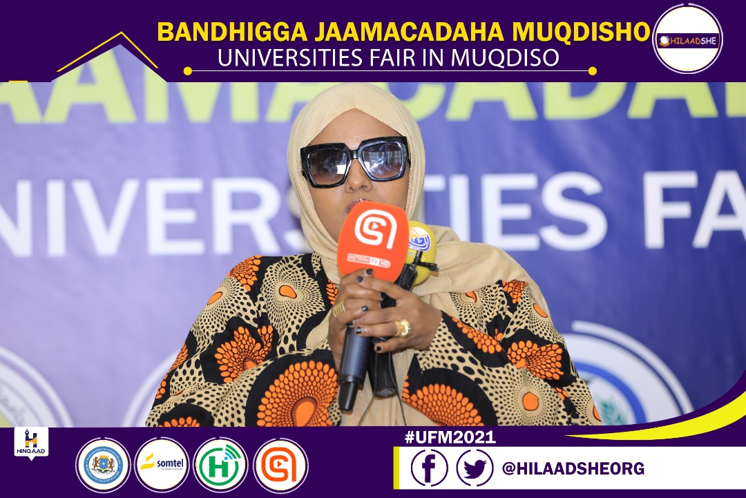 Hilaadsheorg's tweet photo. "Waxa aan idinku dhiirrogelinaynaa in aad wax barataan, meesha aad taagantihiin waxaa idin soo gaarsiiyay hooyooyinka Soomaaliyeed.

Barta culuumta wax ku oolka ah sida culuumta beeraha, hawada xanaanada xoolaha &amp; badda."

Senator. Naima Ibrahim Yusuf
#UFM2021
#Mogadishu
#Somalia https://t.co/UYfdxz3n65