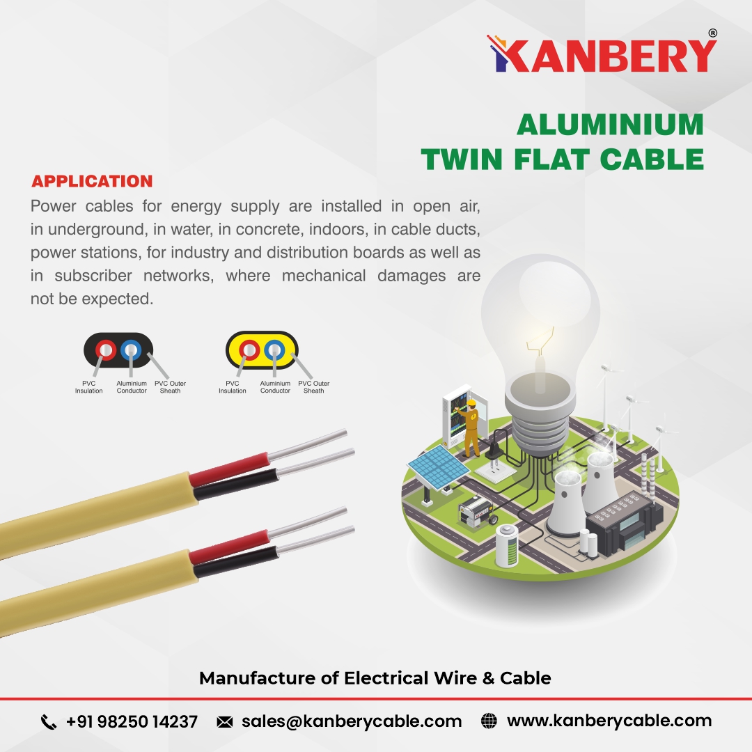 KanberyC's tweet photo. Choose safe wiring with our Aluminium Twin Flat Cable Products &amp; avoid accidents.

For More Details.
Mo:- +91 90333 36855
Web:- https://t.co/N1jWqnc9qw
Mail:- sales@kanberycable.com
#kanbery #kanberycable  #wiring #housing #cable #cablemanufacturer #housecable #ElectricalCable https://t.co/gjkjcIuKn5