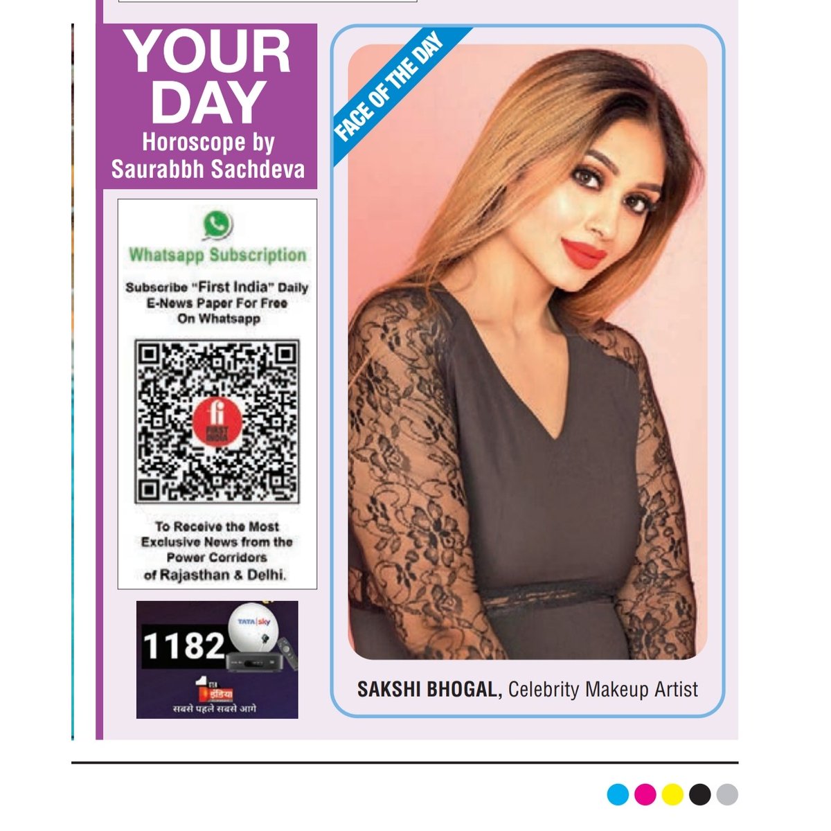 imKpProductions's tweet photo. Featuring as a Face of the Day in First India Newspaper. @thefirstindia
#featuring #photo #faceofthedayโจ #mua #celebritymakeupartist #sakshibhogal #wemakeovers #newspaper #firstindia #firstindiarajasthan #firstindiaexpress #pragency #kpproductions #jaipur #rajasthan #india https://t.co/sE2PEo48S2