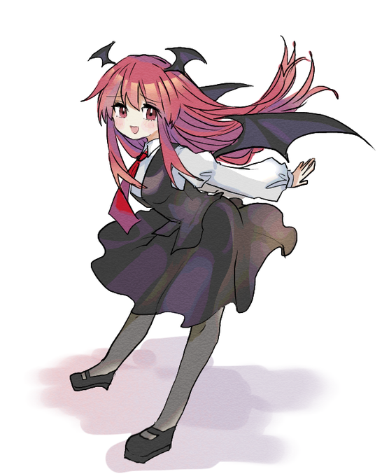 ＊手描きイラスト 東方 小悪魔のバレンタイン 色紙＊ 小悪魔 こあ 同人 東方 手描きイラスト 大色紙