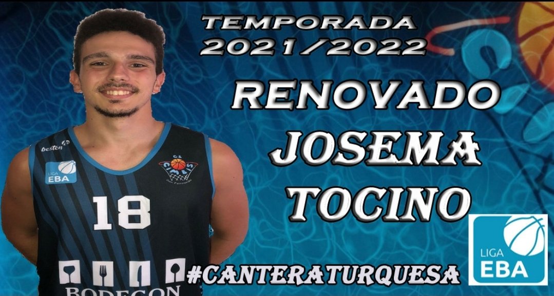 CBCIMBIS's tweet photo. Buenos días, seguimos presentando a nuestra joven plantilla y hoy es el turno de
JOSEMA TOCINO, (2002), escolta de Puerto Real, con gran calidad y proyección.

 Bravo Josema 💪💙🏀 este año sí lo vas a disfrutar, te lo mereces.

#SeguimosAvanzando #CanteraTurquesa #BuenosYGuapos https://t.co/YtDdEu18zE