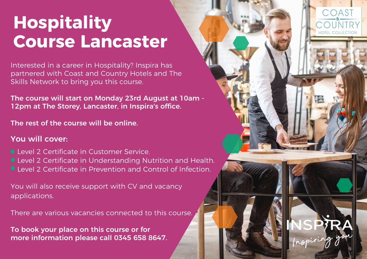 InspiraNicolaS's tweet photo. Stuck what to do next ?
We have some amazing courses available at Inspira in Lancashire and Cumbria.
   call 0345 658 8647
 or check us out https://t.co/KDlqQiHm6Y
#lancashire #cumbria #inspira  
 @inspiraforlife https://t.co/yMZc2TnO4v
