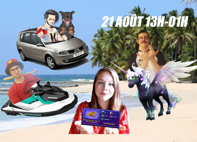 Samedi 21 août de 13H à 01H aura lieu mon dernier stream avant mi-novembre. Au programme RTA, SWC,  une dizaine de Summon et je vous ferai également gagner un pack à 50 euros dans la soirée! Avec également les potes streamers qui me confieront leur vélins. Hésitez pas à RT UwU