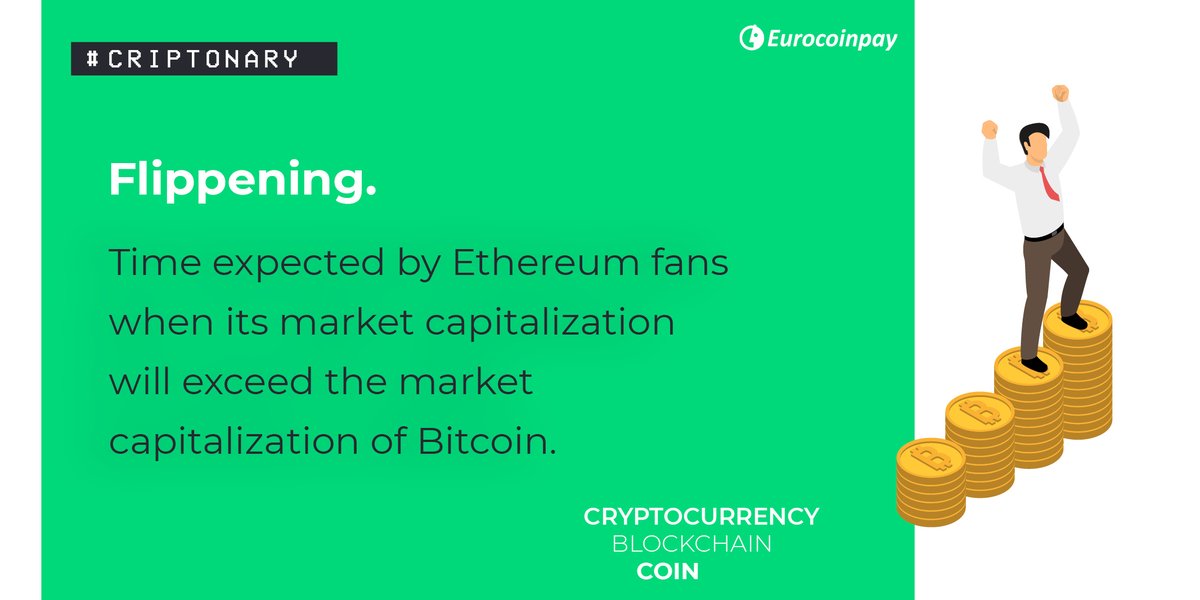eurocoinpay's tweet photo. #CRIPTONARIO| Flippening: Momento esperado por los fans de Ethereum en el que su capitalización de mercado superará la capitalización de mercado de Bitcoin. #TPVvirtual #comercios #economía #ecommerce #Eurocoinpay #tecnologia #empresas #app #criptocurrencies #finance #cripto https://t.co/zgNyV2iVED