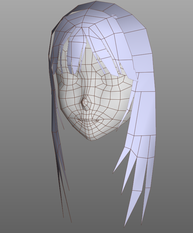 Me_hitudi's tweet image. こないだの顔のつづき。髪作って胴体作って #Cheetah3D