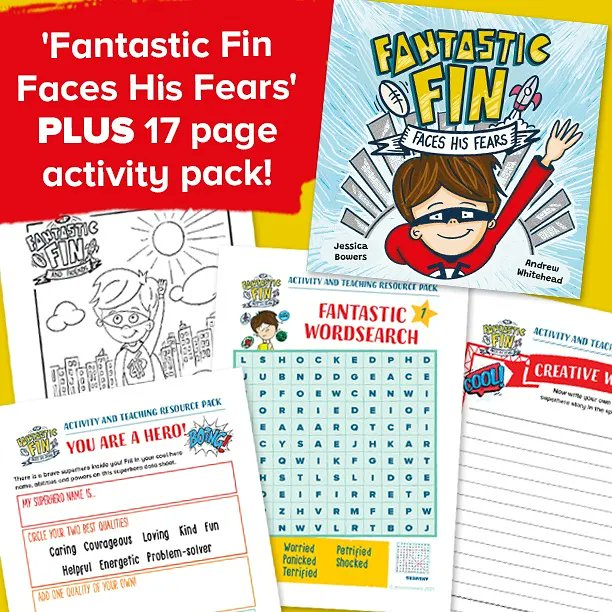 At jessicabowers.co.uk you can download the free activity resources ready for the launch of Fantastic Fin Faces his Fears this Wednesday! #ks1teachers #ks1resources #eyfsclassroom #teachingresources #childrensactivities #childrensresources #emotions