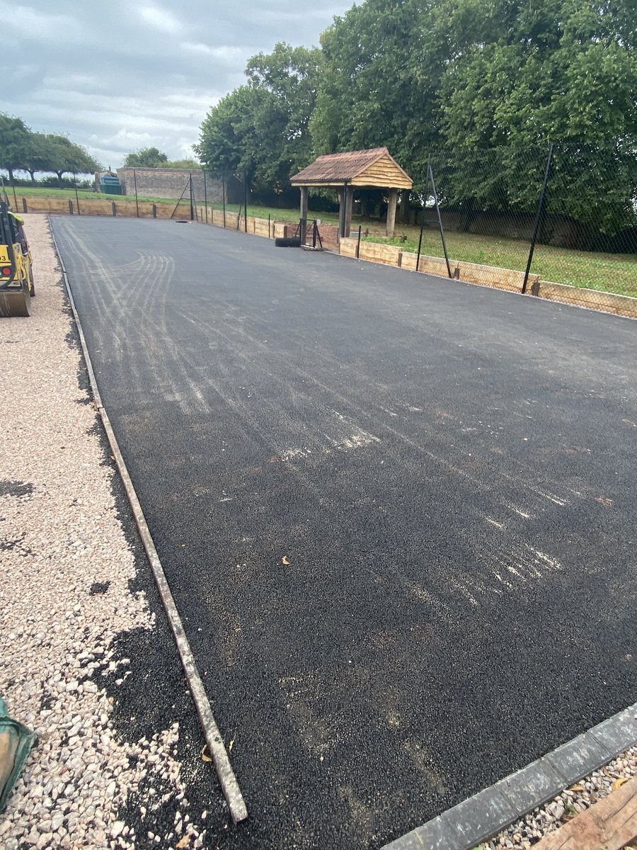 Tennis court coming along very nicely day two of tarmac tomorrow