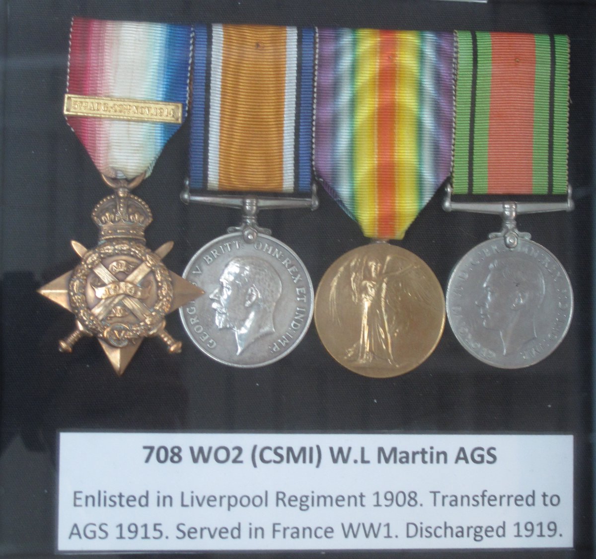 Medal Monday
This week's set from WW1 Instructor CSMI W.L Martin