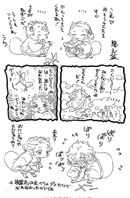 ポンと盆
※獣化(🎴門家狸)
※故人描写があります 