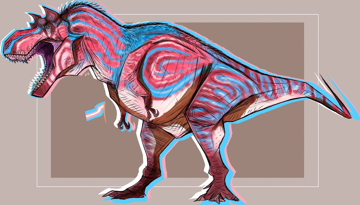 DinoDJ14's tweet image. Since homosexuality seems to be such a hot topic in paleo twitter atm, Pridesaurs cuz screw ur bigotry ๐โจ