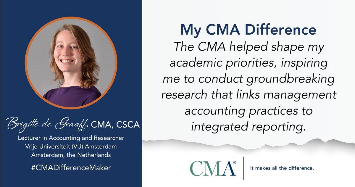 IMA_News's tweet photo. Our #MakeaDifferenceMonday is Brigitte de Graaff, CMA, CSCA. Our #CMADifferenceMaker stories share how the CMA certification has made a difference in our members' lives, careers, and community. Read more about Brigitte's story here: https://t.co/m12lRYKt0l https://t.co/a9KWZ3kGKi