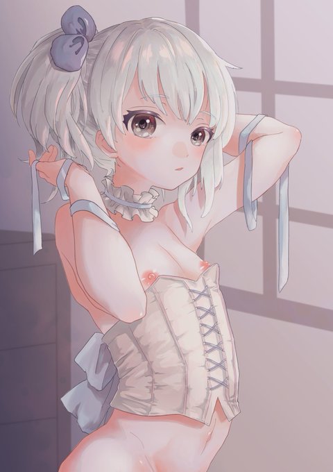 コルセット緩くてこぼれちゃった男の娘♂ 