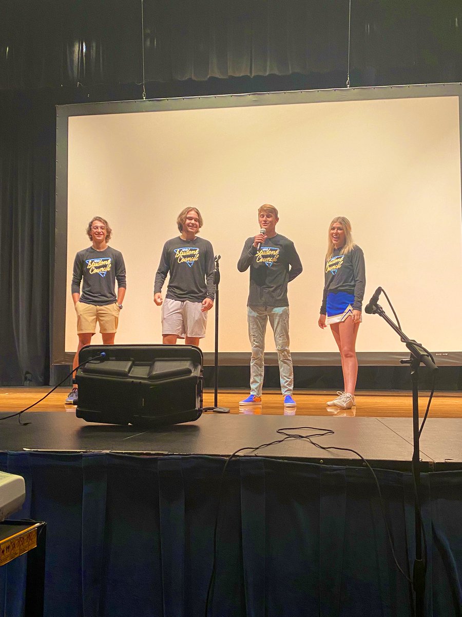 Sent the freshman off to their first day with some words from our officers!! #wtmb