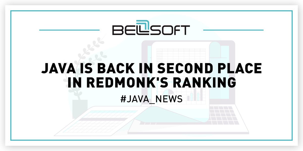 bellsoftware's tweet image. RedMonk has published an updated rating of programming languages. According to the chart, at the end of June 2021, the #Java programming language rose from third to second place in the ranking. 🎉 hubs.li/H0Vjcg00 #JavaNews