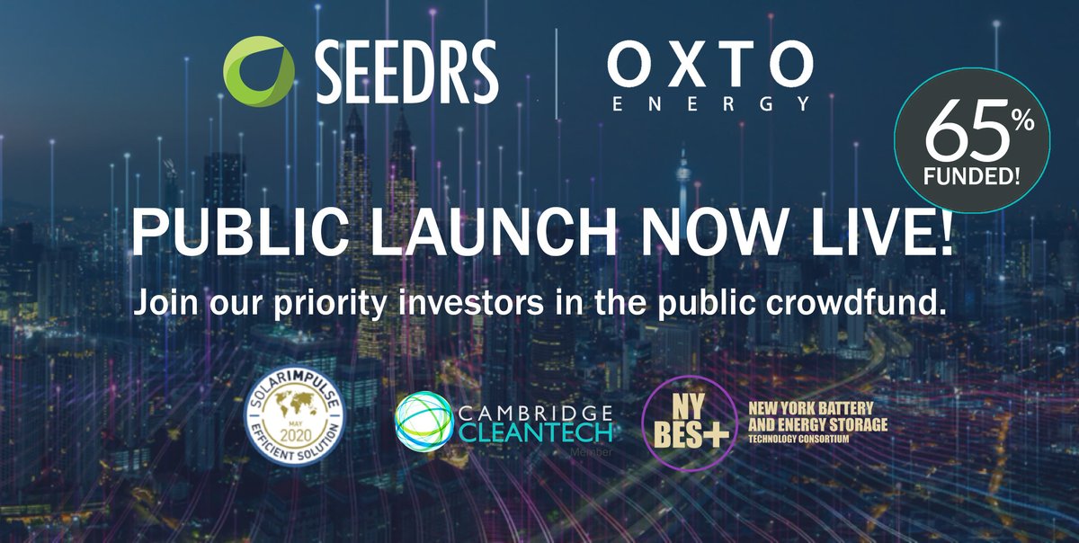 Our crowdfund with <a href="/Seedrs/">Seedrs</a> is now open to the public! 

There is now 30 days to go, the countdown is officially on. Don’t miss out - click the link below to view the campaign, discussion forum, our pitch deck &amp; financials. 

seedrs.com/oxtoenergy/
#energystorage #crowdfund